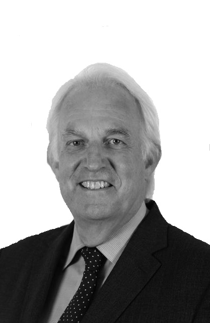 Black and white image of Alistair Letham.